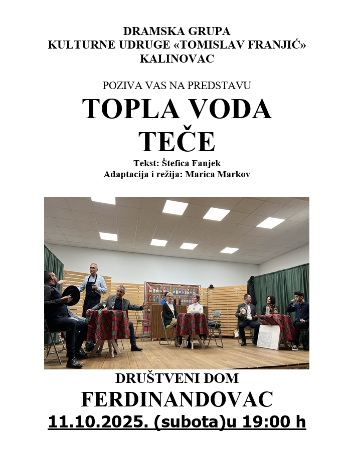 topla voda tece plakat ferdinandovac